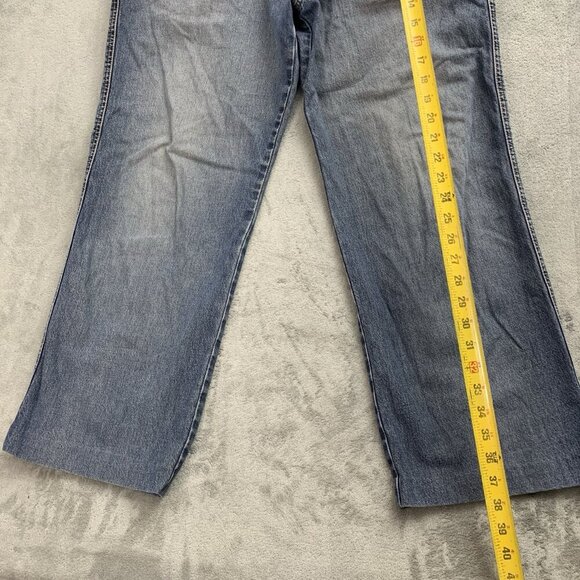 Mavi Jeans Mens 34x27 Blue 170 Max Wide Leg Denim Zip Fly Blind Hem Casual - Picture 7 of 16